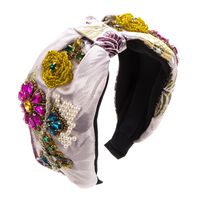 Women's Elegant Glam Flower Cloth Rhinestone Inlay Rhinestones Hair Band sku image 4