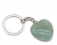 Simple Style Heart Shape Natural Stone Polishing Crystal Keychain sku image 3