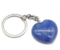Simple Style Heart Shape Natural Stone Polishing Crystal Keychain sku image 4