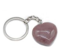 Simple Style Heart Shape Natural Stone Polishing Crystal Keychain sku image 5