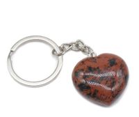 Simple Style Heart Shape Natural Stone Polishing Crystal Keychain sku image 7