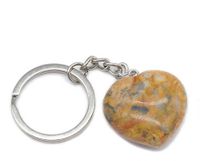 Simple Style Heart Shape Natural Stone Polishing Crystal Keychain sku image 8