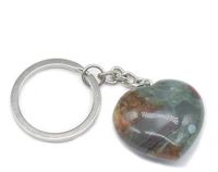 Simple Style Heart Shape Natural Stone Polishing Crystal Keychain sku image 10