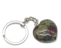 Simple Style Heart Shape Natural Stone Polishing Crystal Keychain sku image 14