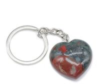 Simple Style Heart Shape Natural Stone Polishing Crystal Keychain sku image 17