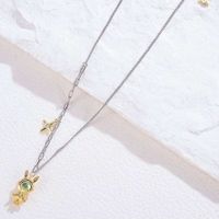Cute Rabbit Copper Plating Inlay Zircon 18k Gold Plated Silver Plated Pendant Necklace main image 5