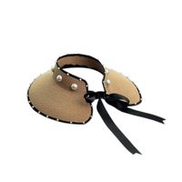 Women's Simple Style Solid Color Bowknot Flat Eaves Sun Hat main image 4