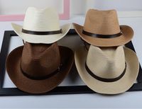 Women's Simple Style Color Block Crimping Straw Hat main image 4