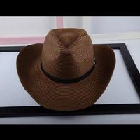 Women's Simple Style Color Block Crimping Straw Hat sku image 4
