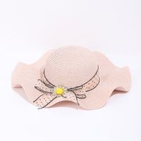 Women's Simple Style Color Block Wide Eaves Straw Hat sku image 2