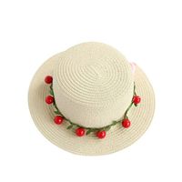 Women's Simple Style Color Block Flat Eaves Straw Hat main image 4