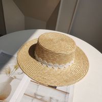 Women's Simple Style Commute Color Block Flat Eaves Straw Hat sku image 2