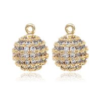 Simple Style Ball Copper Plating Inlay Zircon 14k Gold Plated Jewelry Accessories main image 2
