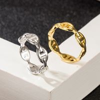 Simple Style Geometric Sterling Silver Plating Rings main image 3