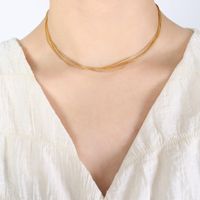 Einfacher Stil Geometrisch Titan Stahl Überzug Halskette sku image 1