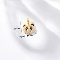 Simple Style Bear Panda Fish Tail Copper Plating Inlay Zircon Charms Jewelry Accessories sku image 3