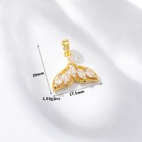 Simple Style Bear Panda Fish Tail Copper Plating Inlay Zircon Charms Jewelry Accessories sku image 1