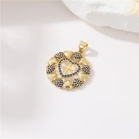 Simple Style Cross Heart Shape Copper Plating Inlay Zircon Charms Jewelry Accessories sku image 4