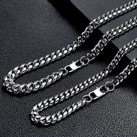 Hip-hop Geometric Titanium Steel Unisex Bracelets Necklace main image 6
