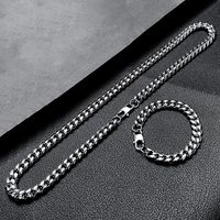 Hip-hop Geometric Titanium Steel Unisex Bracelets Necklace main image 2