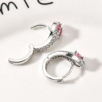 1 Pair Ig Style Snake Plating Copper Zircon White Gold Plated Huggie Earrings main image 5