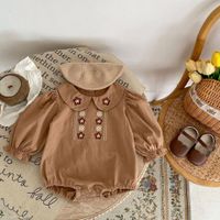 Cute Bohemian Flower Cotton Baby Rompers main image 2