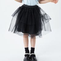 Princess Solid Color Polyester Girls Dresses sku image 1