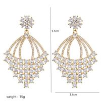 1 Pair Elegant Glam Geometric Plating Copper Zircon 18k Gold Plated White Gold Plated Drop Earrings main image 3