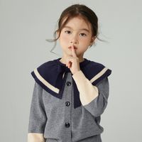 Preppy Style Color Block Polyacrylonitrile Fiber Girls Clothing Sets main image 2