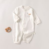 Casual Color Block Cotton Baby Rompers sku image 1