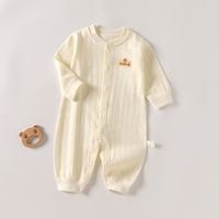 Casual Color Block Cotton Baby Rompers sku image 9