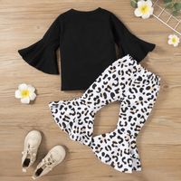 Retro Leopard Cotton Girls Clothing Sets main image 3