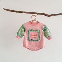 Classic Style Color Block Cotton Baby Rompers sku image 1