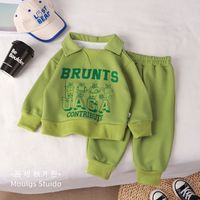 Sports Letter Polyester Boys Clothing Sets main image 5