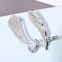 1 Pair Simple Style Classic Style Wings Plating Inlay Copper Zircon White Gold Plated Ear Studs main image 1