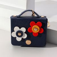 Cartoon Style Flower Pu Leather Women's Bag Pendant Keychain main image 4