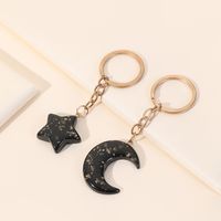 Cute Star Moon Arylic Metal Unisex Bag Pendant Keychain main image 4