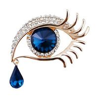 Korean Style Eye Alloy Plating Inlay Artificial Gemstones Women's Brooches sku image 1