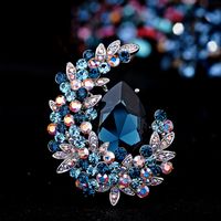 Lady Moon Alloy Inlay Artificial Gemstones Women's Brooches sku image 1