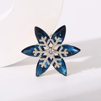 Ig Style Shiny Flower Snowflake Copper Plating Inlay Zircon Women's Brooches main image 3
