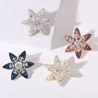 Ig Style Shiny Flower Snowflake Copper Plating Inlay Zircon Women's Brooches main image 1