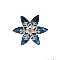 Style Ig Brillant Fleur Flocon De Neige Le Cuivre Placage Incruster Zircon Femmes Broches main image 5