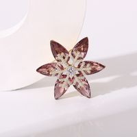 Ig Style Shiny Flower Snowflake Copper Plating Inlay Zircon Women's Brooches main image 6