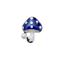 Cute Mushroom Zinc Alloy Enamel Plating Inlay Pearl Women's Brooches main image 6