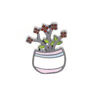 Cartoon Style Cactus Flower Alloy Enamel Women's Brooches sku image 6