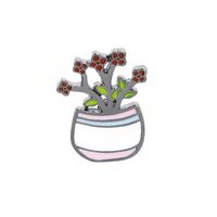 Style De Bande Dessinée Cactus Fleur Alliage Émail Femmes Broches sku image 6