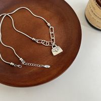 Simple Style Solid Color Copper Pendant Necklace sku image 1