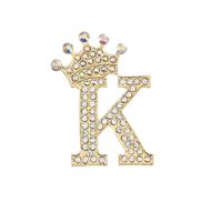 Simple Style Letter Crown Zinc Alloy Inlay Rhinestones Unisex Brooches main image 3