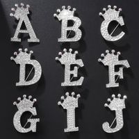 Simple Style Letter Crown Zinc Alloy Inlay Rhinestones Unisex Brooches main image 1