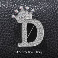 Simple Style Letter Crown Zinc Alloy Inlay Rhinestones Unisex Brooches sku image 8